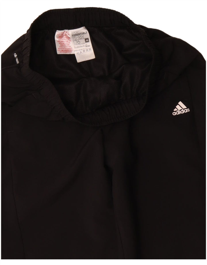 Calças de treino Adidas Boys Climalite 15-16 anos preto poliéster