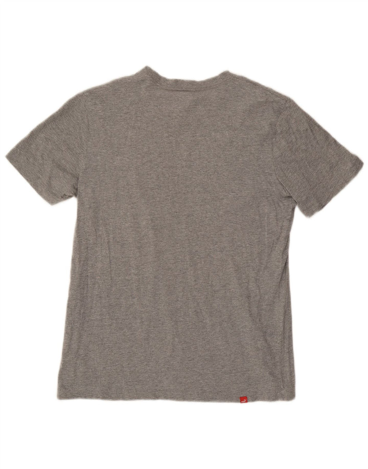 Camiseta masculina Puma Graphic Top cinza médio algodão