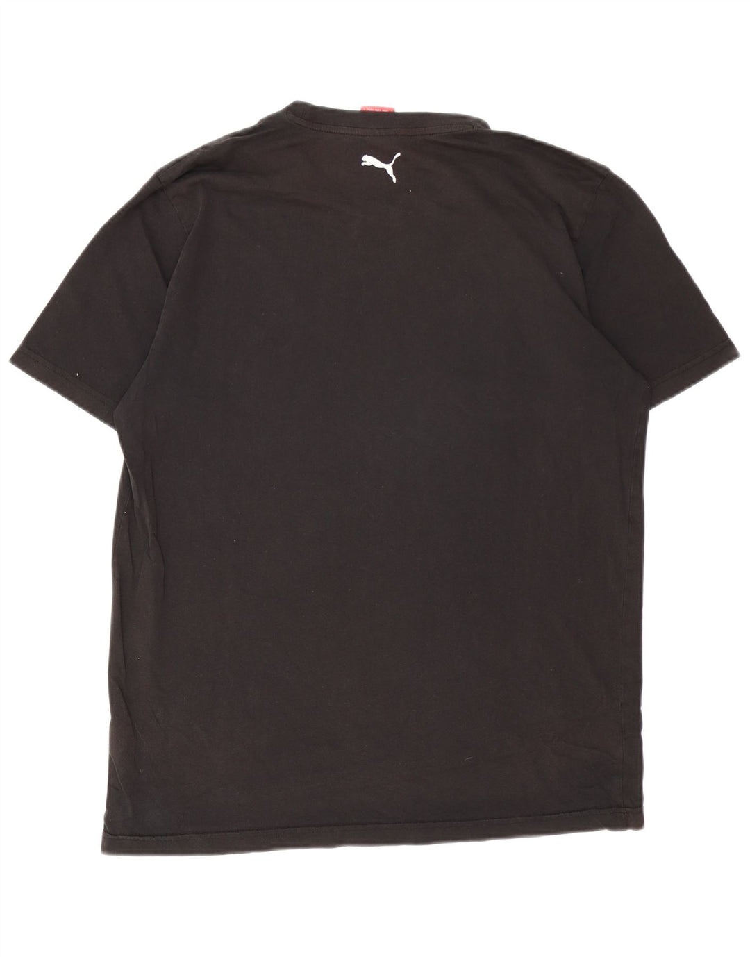 Puma Mens Graphic T-Shirt Top Grande Algodão Preto