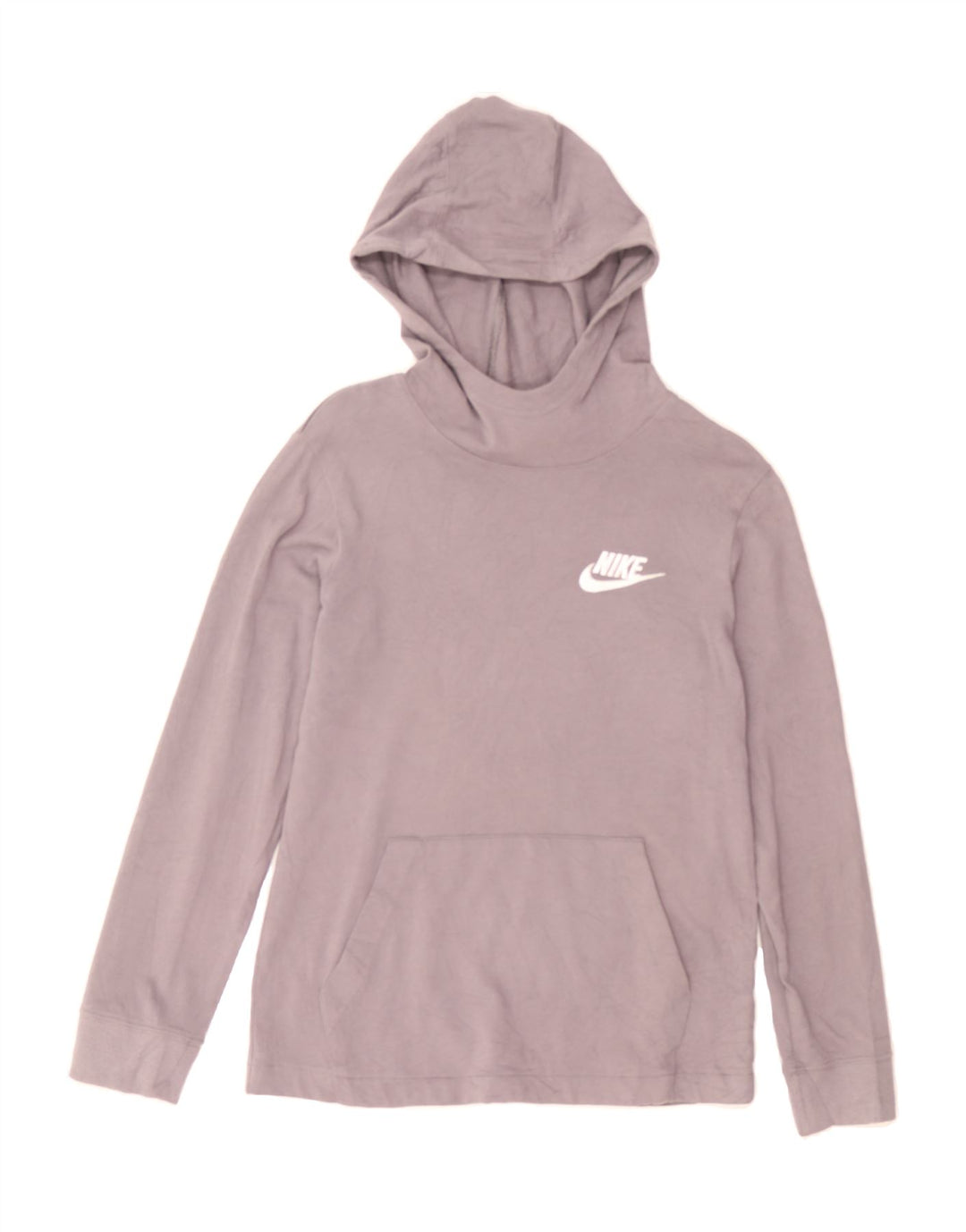 NIKE Womens Hoodie Jumper UK 14 Large Grey Cotton Vintage Nike and Second-Hand Nike from Messina Hembry 