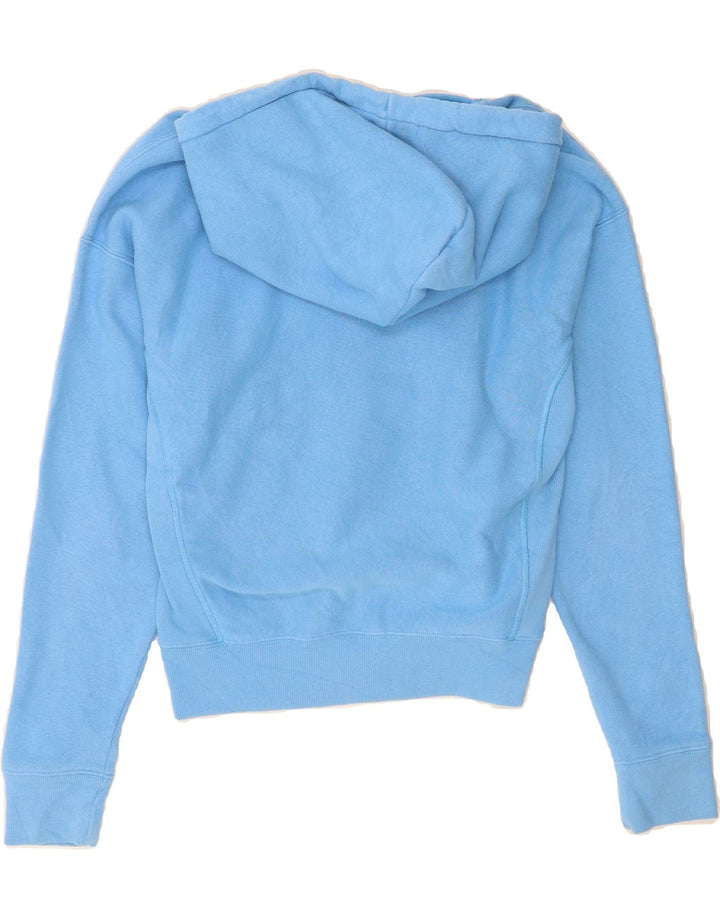 CHAMPION Womens Graphic Hoodie Jumper UK 6 XS Blue Cotton Vintage Champion and Second-Hand Champion from Messina Hembry 