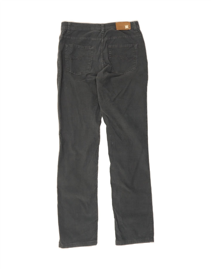 TRUSSARDI Womens Straight Corduroy Trousers W26 L30 Grey Cotton Vintage Trussardi and Second-Hand Trussardi from Messina Hembry 