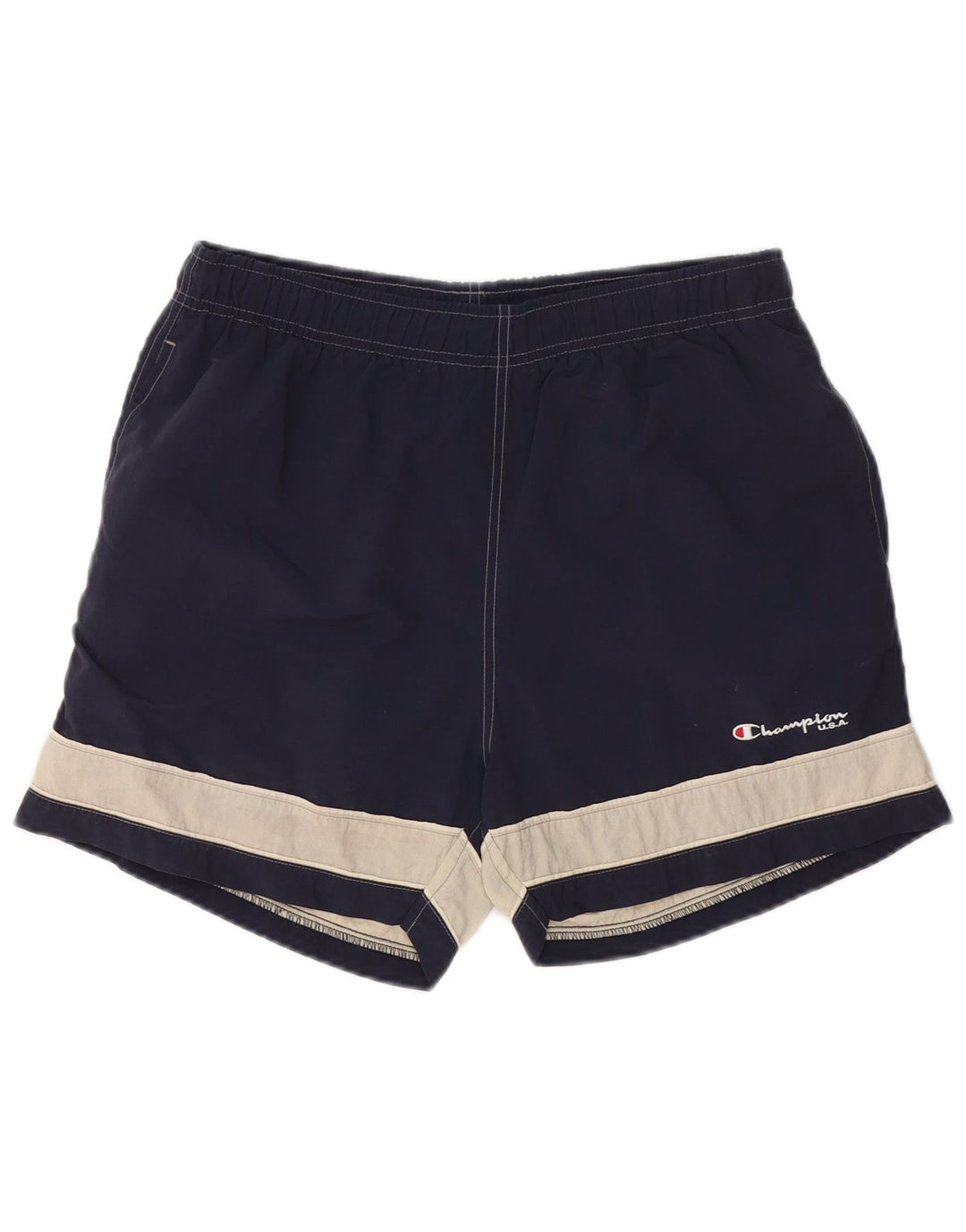 Shorts de natação masculino CHAMPION médio azul marinho Colourblock poliamida
