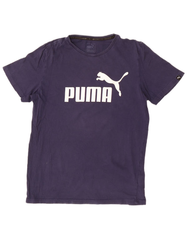 Camiseta Puma Menino Graphic Top 15-16 Anos Azul Marinho Algodão