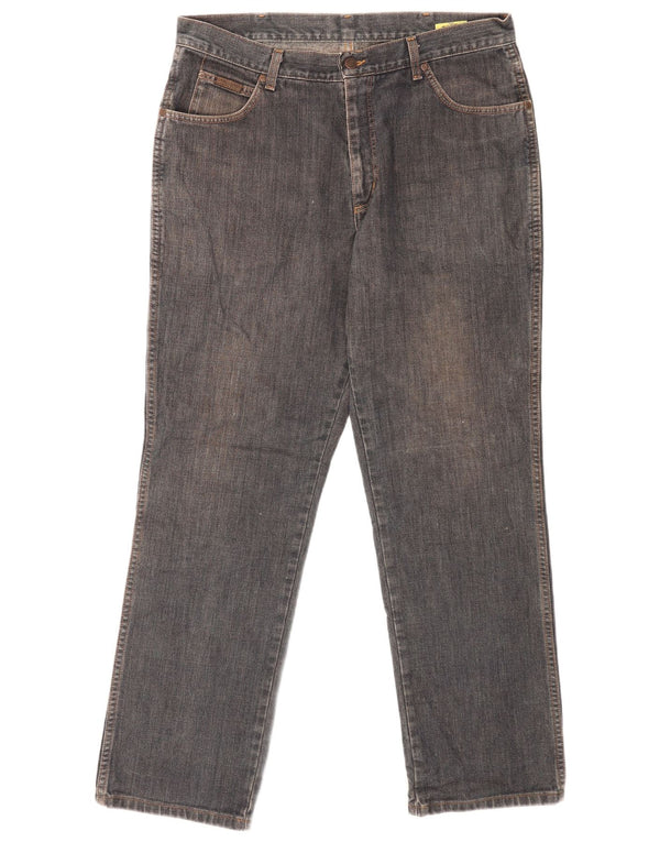 Wrangler Masculino Ohio Straight Jeans W36 L32 Azul Marinho Algodão