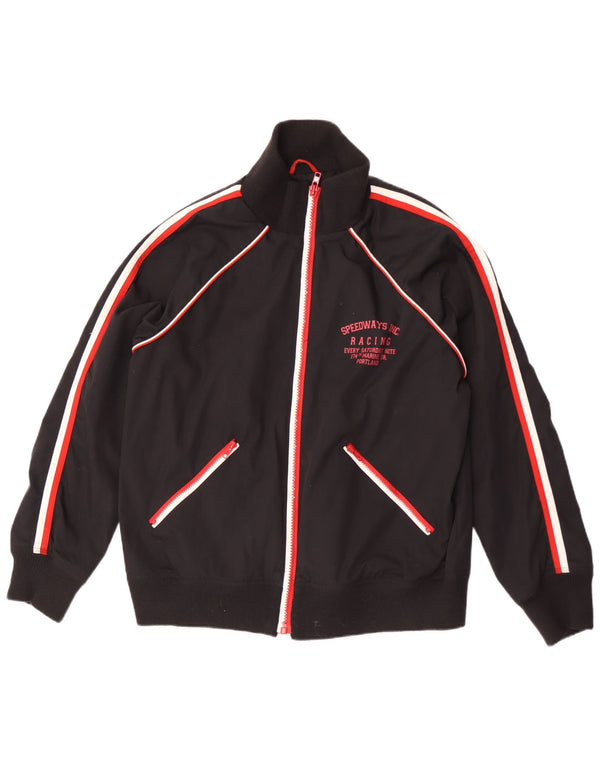 Jaqueta bomber masculina Jack & Jones Graphic UK 42 XL preto poliéster