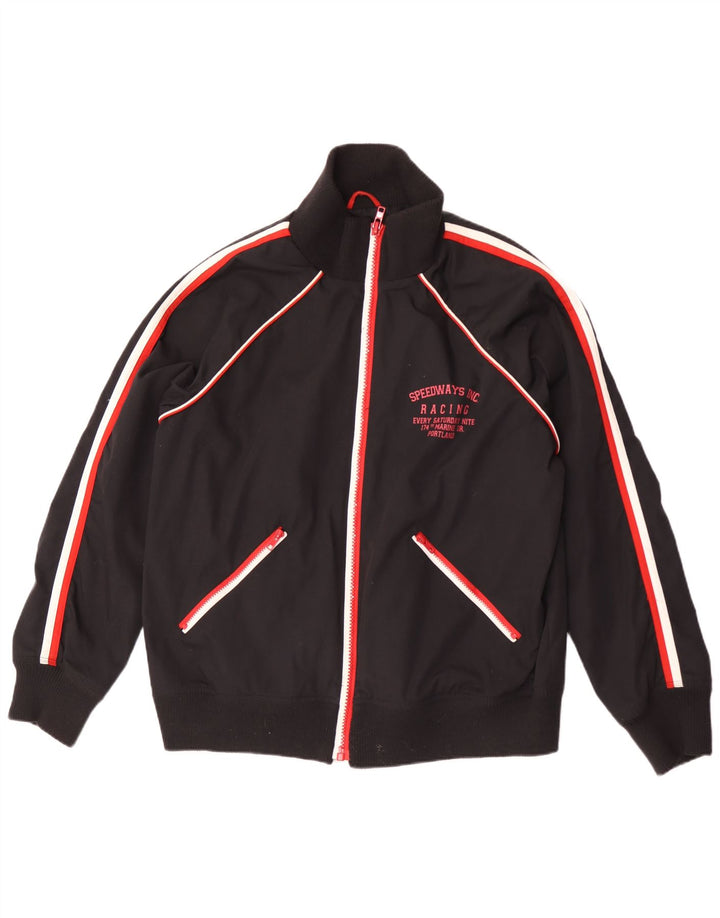 Jaqueta bomber masculina Jack & Jones Graphic UK 42 XL preto poliéster