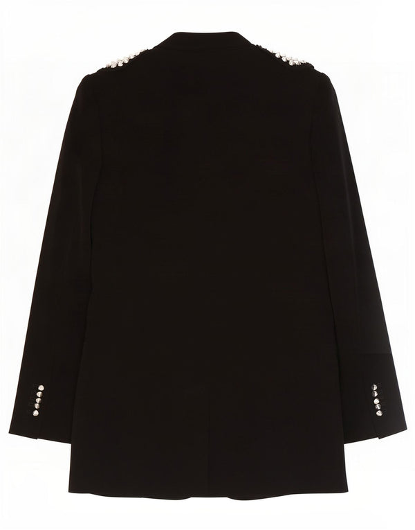 Jaqueta Zara Womens Open Blazer UK 12 Médio Preto Poliéster