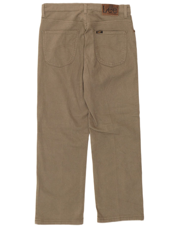 Calça casual reta masculina Lee Brooklyn W31 L27 algodão bege