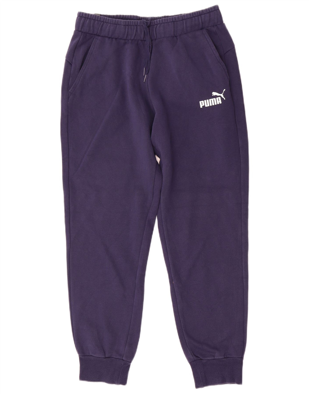 Calça de treino masculina Puma Joggers médio azul marinho algodão