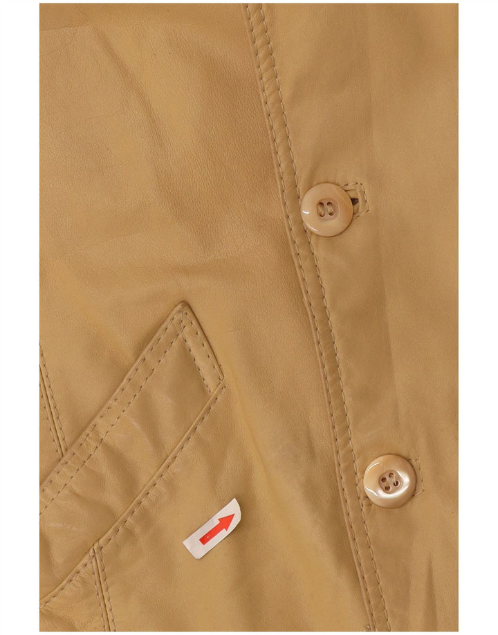 Jaqueta bomber feminina vintage UK 10 pequena bege