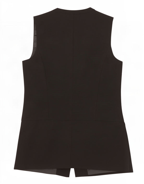 Colete feminino Marks & Spencer UK 14 poliéster preto médio