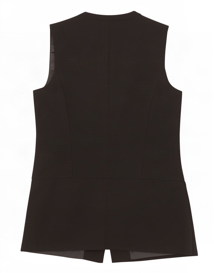 Colete feminino Marks & Spencer UK 14 poliéster preto médio