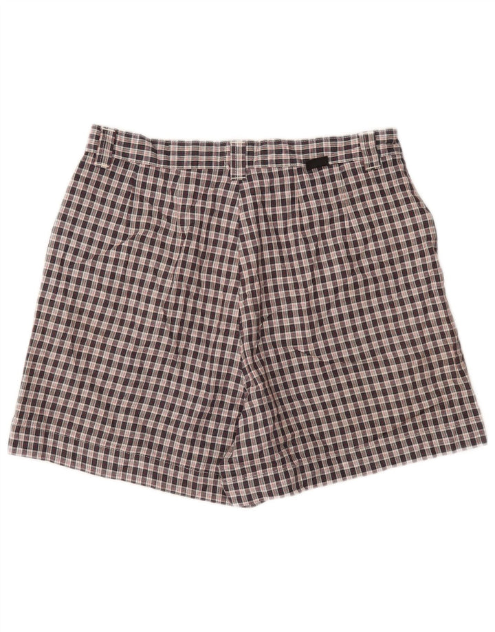 Shorts casuais femininos de cintura alta Lee US 12 grandes W32 xadrez multicolorido