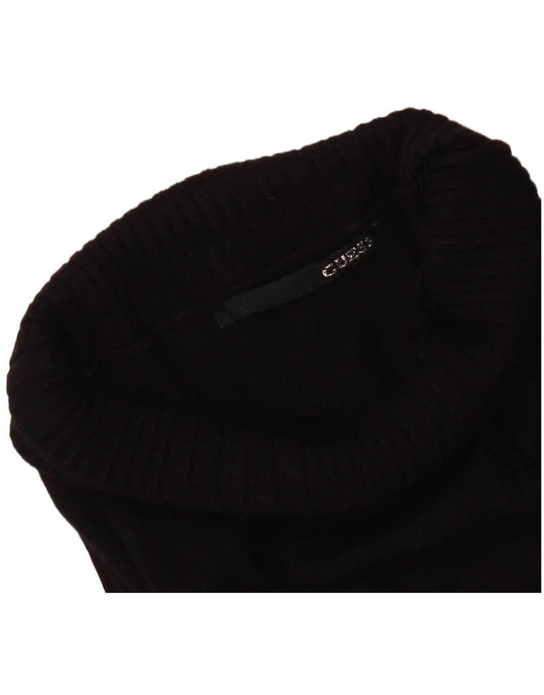 Guess Suéter feminino com gola redonda e gola redonda Reino Unido 8 pequeno preto