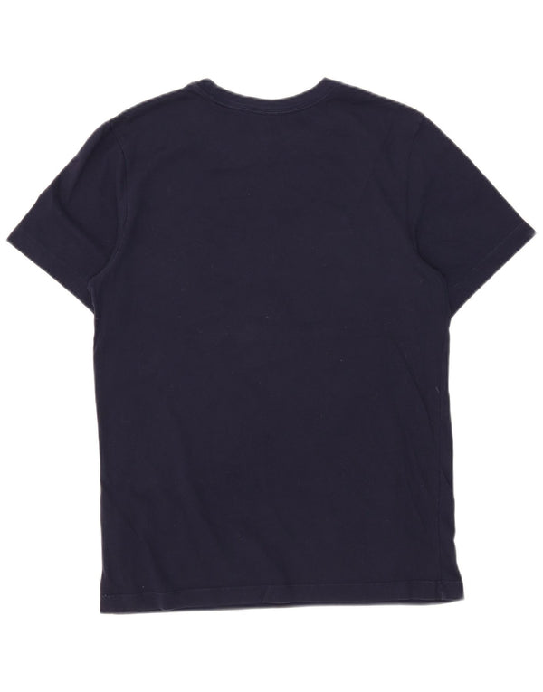Camiseta Nike masculina Dri Fit Graphic Top pequeno algodão azul marinho