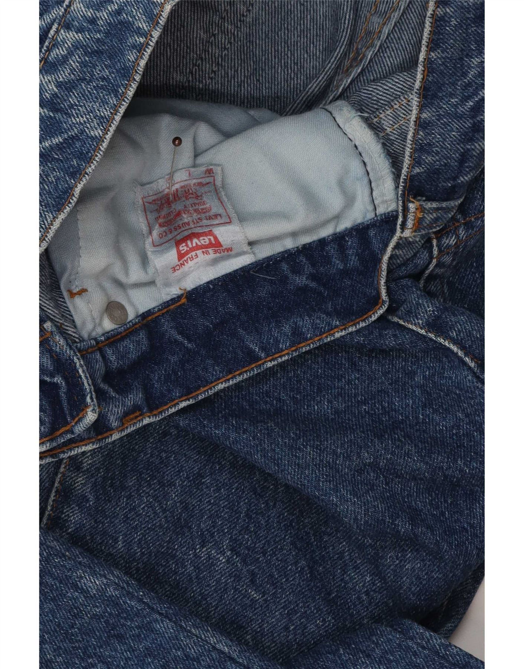 Jeans retos femininos Levi's W26 L27 algodão azul