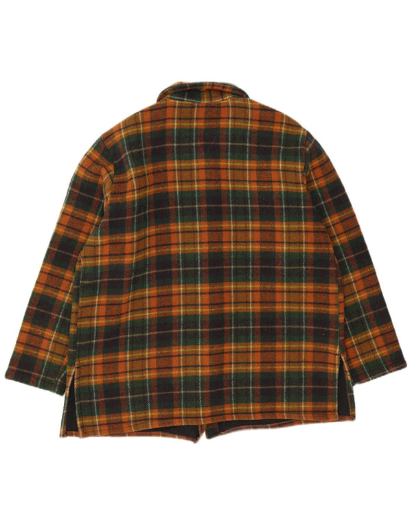 Jaqueta feminina vintage UK 14 grande xadrez verde