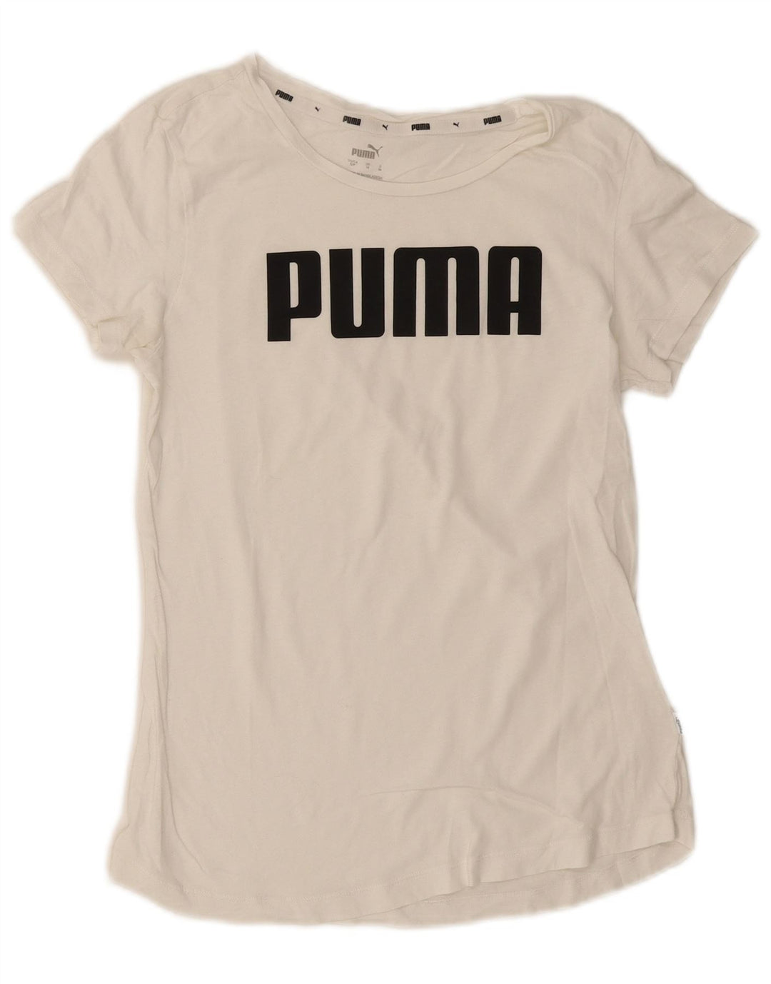 Puma Camiseta Feminina Graphic Top UK 10 Pequena Branca