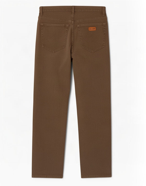 Wrangler Calça feminina reta casual W30 L29 algodão cáqui