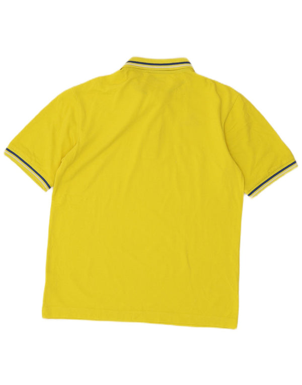 Camisa polo masculina Kappa algodão amarelo médio