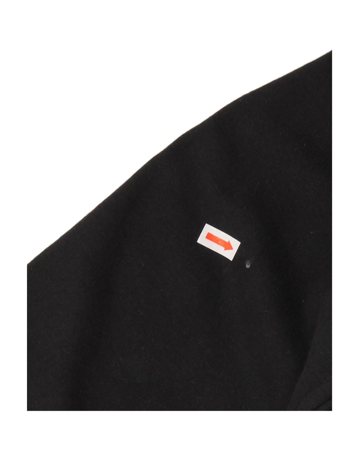 HOLLISTER masculino gráfico moletom com capuz médio algodão preto