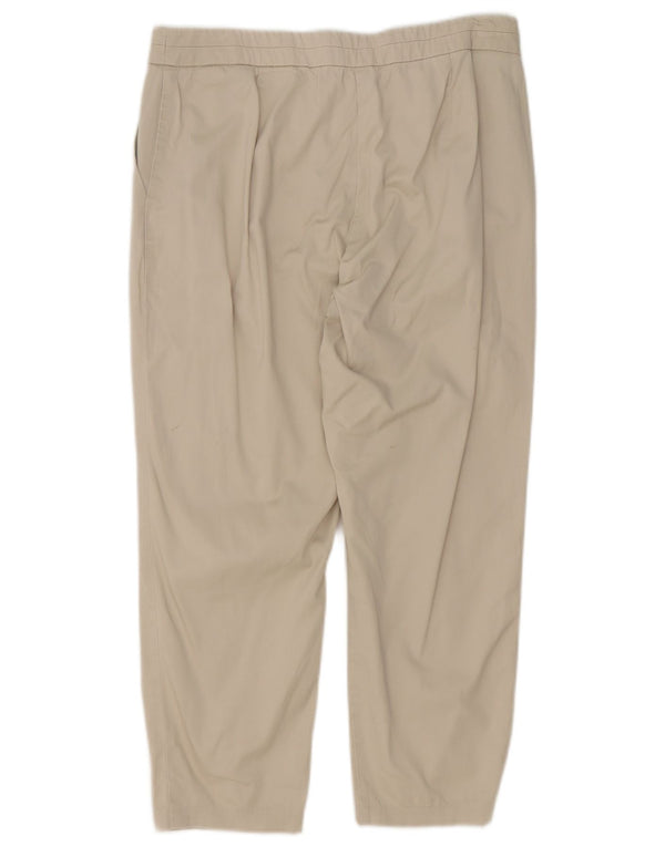 Calça capri feminina Marks & Spencer reta Reino Unido 12 médio W30 L22 bege