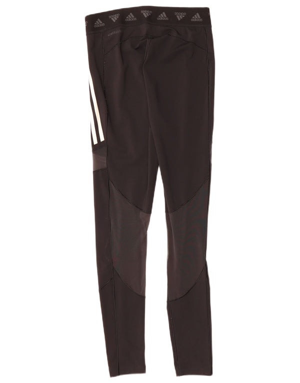 ADIDAS Womens Aeroready Graphic Leggings UK 12 Médio Preto