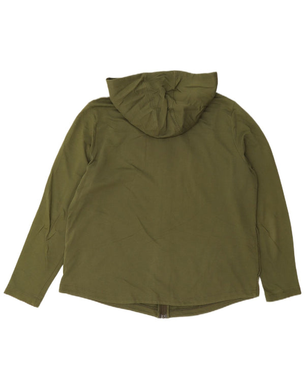Suéter feminino Marks & Spencer com capuz e ajuste regular Reino Unido 16 algodão cáqui Lagre