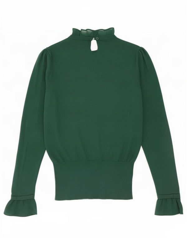 Blusa feminina Oasis UK 12 algodão verde médio