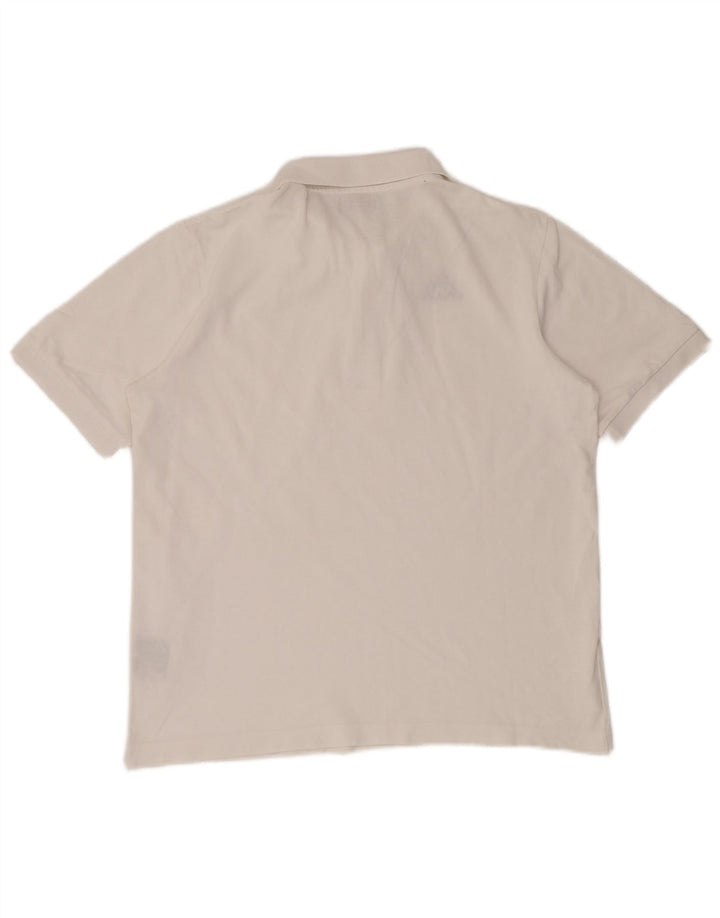 Camisa polo masculina KAPPA de algodão branco médio