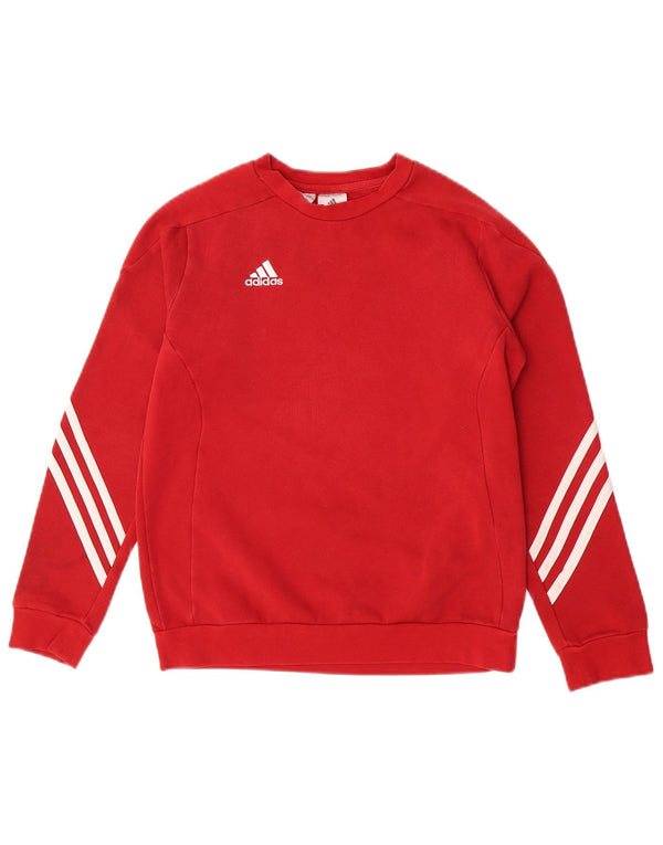 Adidas meninos moletom jumper 11-12 anos grande algodão vermelho