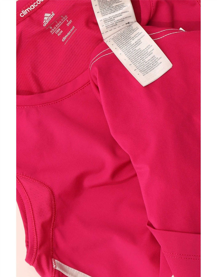 Adidas Feminino Climacool Vest Top UK 12/14 Médio Rosa Poliamida