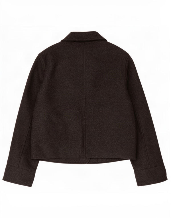 Jaqueta blazer feminina Zara com 3 botões UK 6 XS cinza poliéster