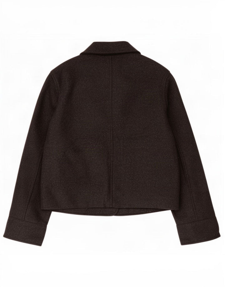 Jaqueta blazer feminina Zara com 3 botões UK 6 XS cinza poliéster