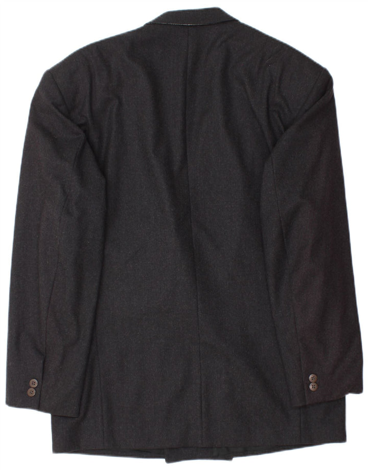 Jaqueta blazer masculina Reiss Double Breasted IT 48 médio preto lã nova