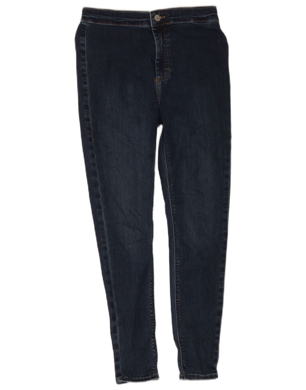 Topshop feminino Joni Skinny Jeans W30 L26 azul marinho algodão