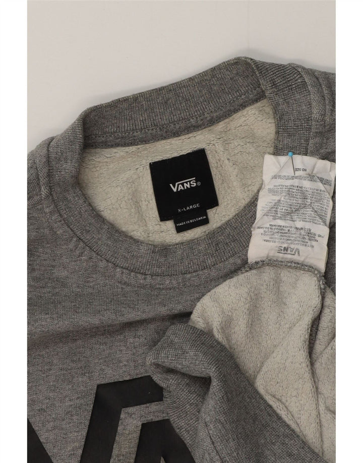 Vans feminino gráfico moletom jumper UK 18 XL cinza algodão