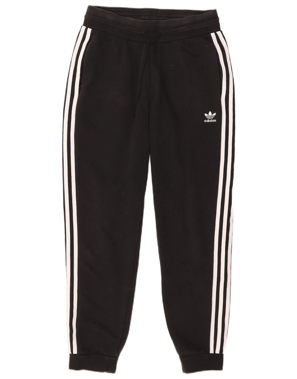 Adidas Womens Tracksuit Calças Joggers UK 14 Médio Algodão Preto