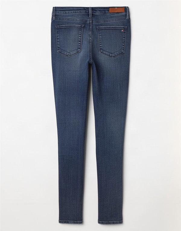 Jeans feminino Tommy Hilfiger Harlem Ultra Skinny W31 L32 azul marinho algodão