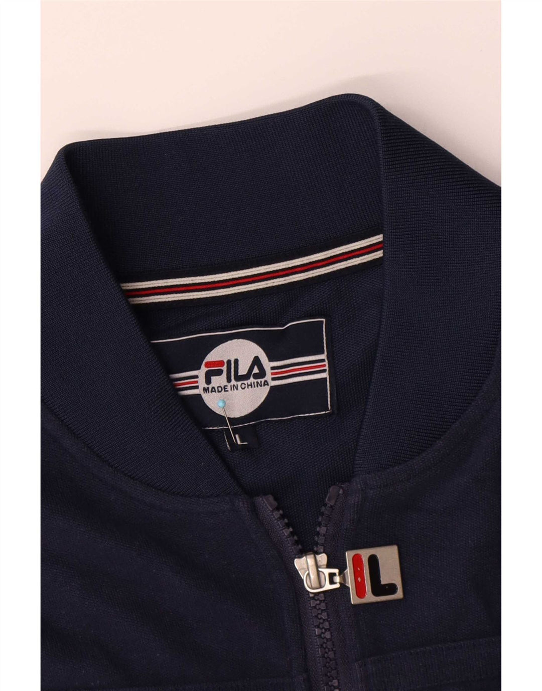 Fila Mens Tracksuit Top Jacket Grande Algodão Azul Marinho