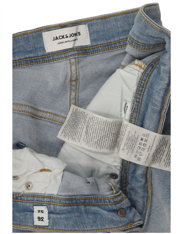 Jack & Jones Masculino GLENN Slim Jeans W36 L32 Azul Algodão