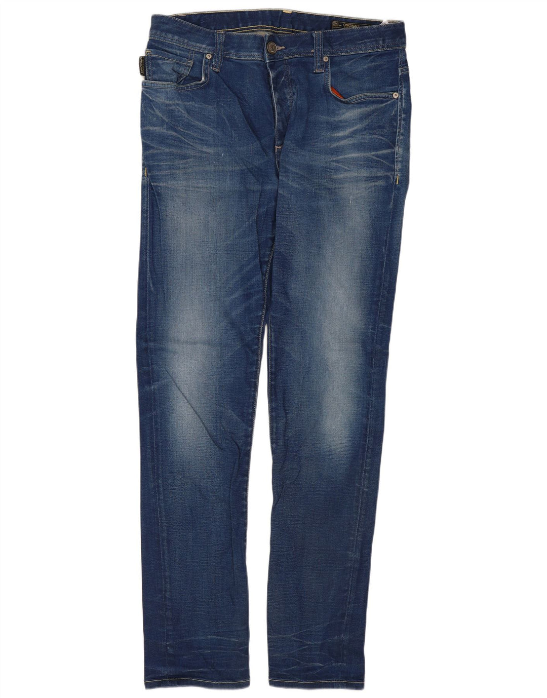 JACK & JONES Calça Jeans Masculina Slim W32 L32 Azul Algodão