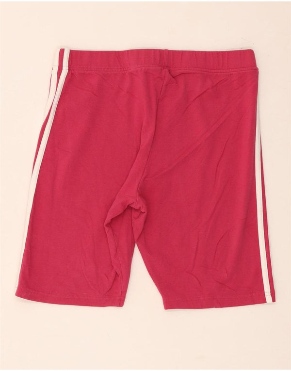 Shorts esportivos femininos Adidas UK 16/18 grande algodão rosa