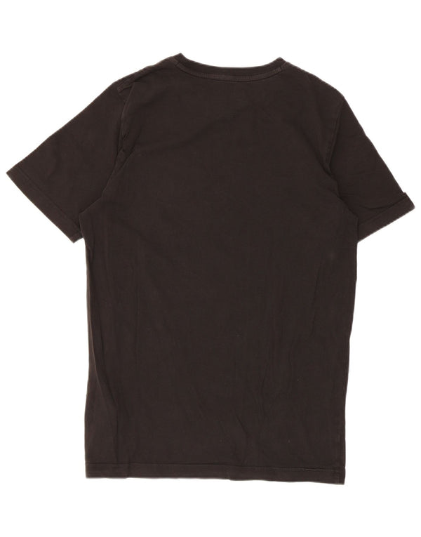 Puma Mens Graphic T-Shirt Top Pequeno Algodão Preto