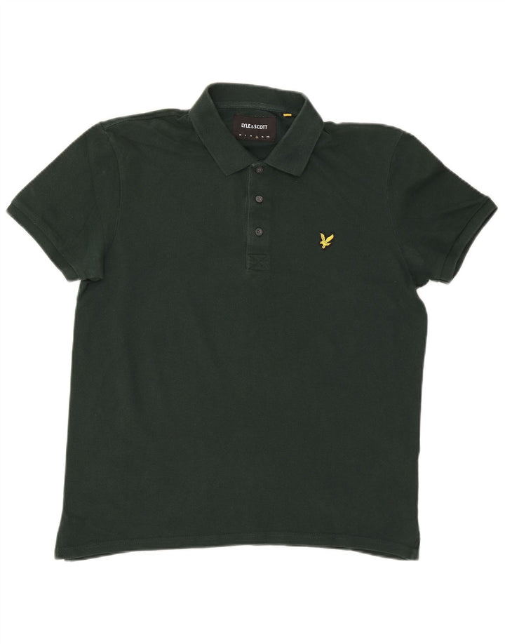 Camisa polo masculina Lyle & Scott grande algodão verde