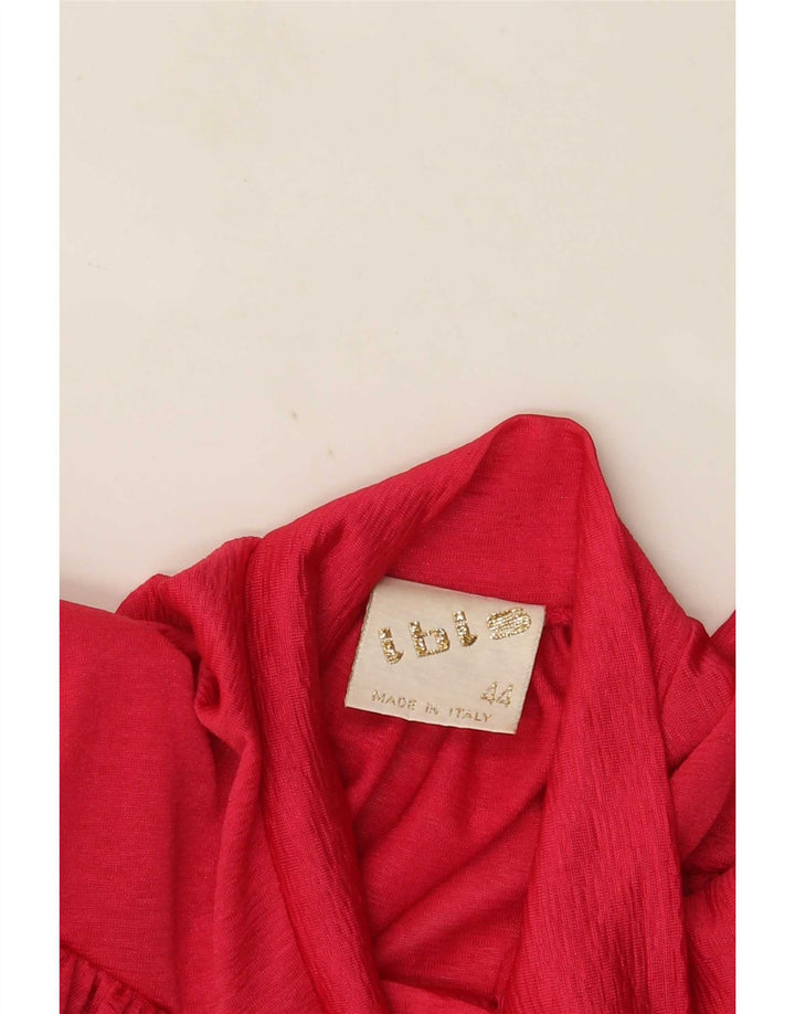 Blusa feminina vintage folgada IT 44 rosa médio