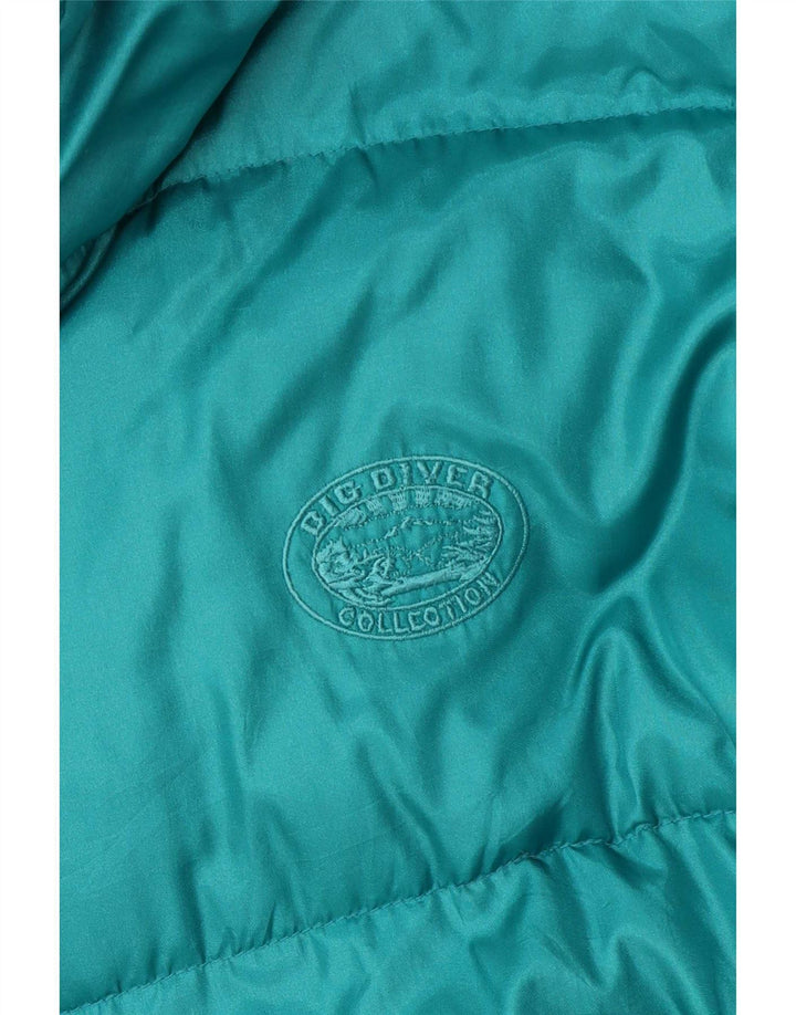 Jaqueta acolchoada masculina vintage UK 42 XL azul