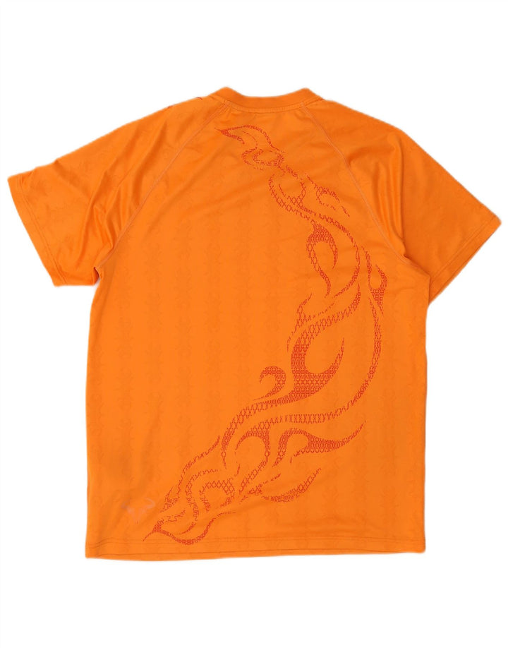 Nike Mens Camiseta Top Médio Laranja Paisley Poliéster