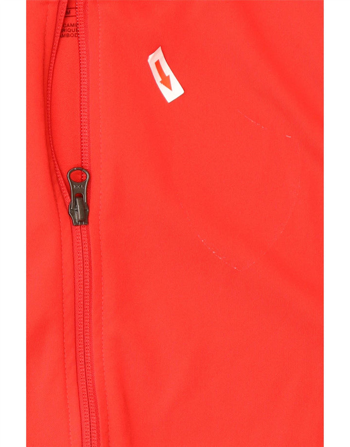 Jaqueta Nike Boys Dri Fit Tracksuit 12-13 anos grande poliéster vermelho